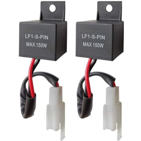 Relais Flash LED 2 pièces 12V 2 broches LF1-S-PIN pour voitures et motos, relais de clignotant 0.1W-150W, relais Flash
