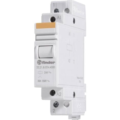 Relais industriel Finder 22.22.9.024.4000 Tension nominale: 24 V/DC Courant de commutation (max.): 20 A 2 NO (T) 1 pc(s