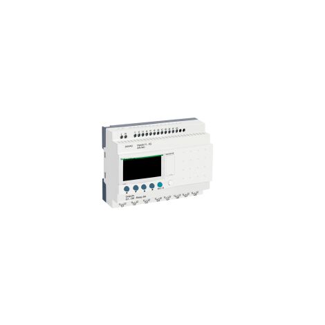relais intelligent compact Zelio Logic - 20 E S - 24 V CA - horloge - affichage - SR2B201B