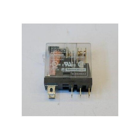 Relais interface electromecanique embrochable 1OF 10A 24Vdc broches plates Faston capot transparent Zelio Relay RXG SCHNEIDER
