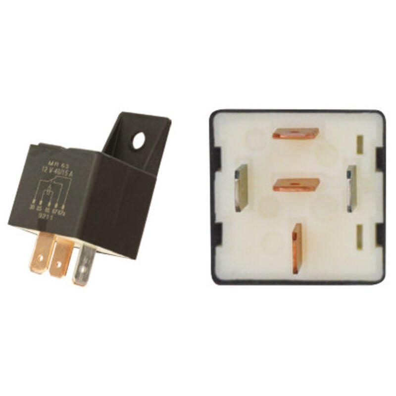 Relais inverseur 12v 40/15a 5 broches avec support