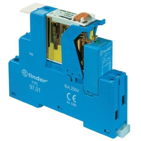 Relais-Koppelmodul 1P 16A 24VDC, Statusanzeige, Kontaktverriegelung, Schraubklemmen, 35mm DIN-Schienenmontage, 4C.01.9.024.0050