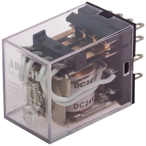 Relais Miniatur-Relais Finder 24V DC 5A 4 Wechsler 14 Pins für DIN-Schienenmontage