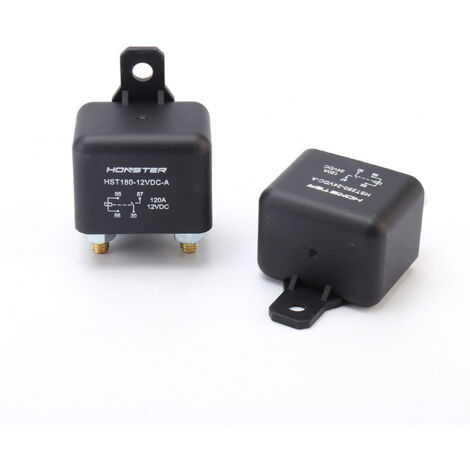 Relais miniature 120 A, relais automobile 12 V/24 V, relais de démarreur compact avec accessoires, relais de démarreur miniature 120 A/12 V à verrouillage à bobine unique avec accessoires