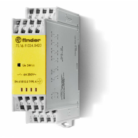 Relais mod contacts guidés 4NO+2NC 6A 110 à 125V AC AgSnO2+Au SIL2 à ressort 420943 FINDER 7S1681205420