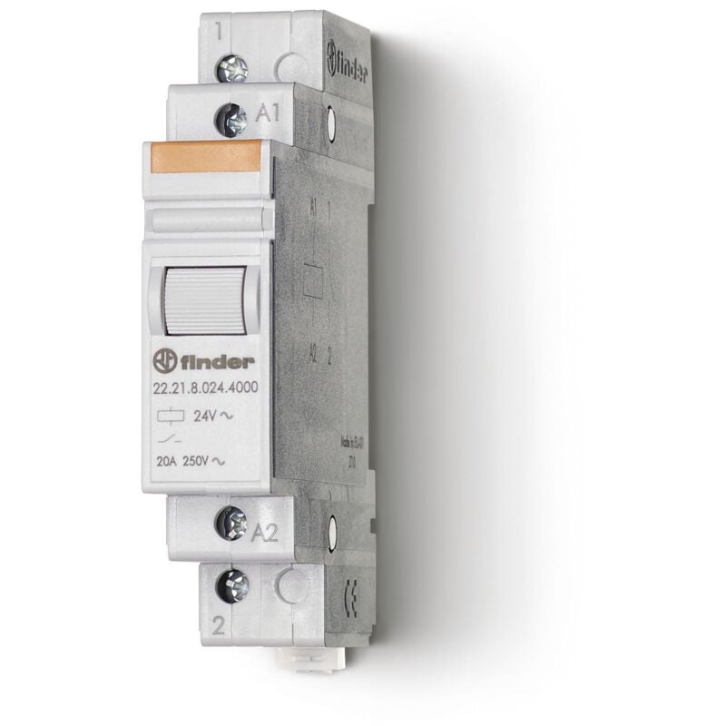 Relais modulaire 1NO 20A 230V ac AgSnO2 267678 Finder 222182304000