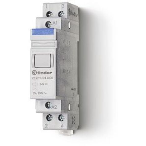 Relais modulaire 2NO 20A 230V AC, AgSnO2
