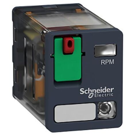 Relais POTENC +LED 15A 24VAC avec voyant lumineux et 2 contacts normalement ouverts.