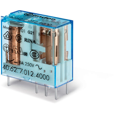 RELAIS POUR CIRCUITS IMPRIMÉS FINDER 40.62.7.012.4000 12 V/DC 10 A 2 INVERSEURS (RT) 1 PC(S)