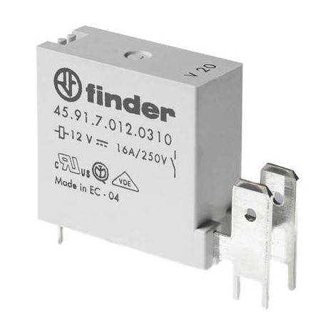 RELAIS POUR CIRCUITS IMPRIMÉS FINDER 45.91.7.012.0311 12 V/DC 16 A 1 NO (T) 1 PC(S) 459170120311