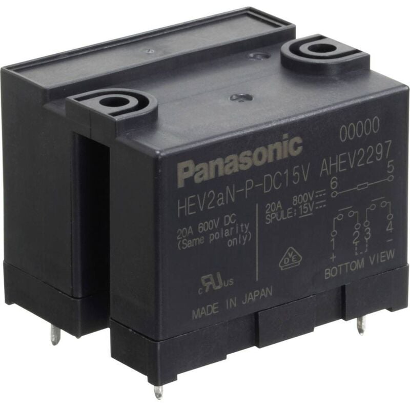 Panasonic - HEV2AN-P-DC24V Relais pour circuits imprimés 24 v/dc 20 a 2 no (t) 1 pc(s)