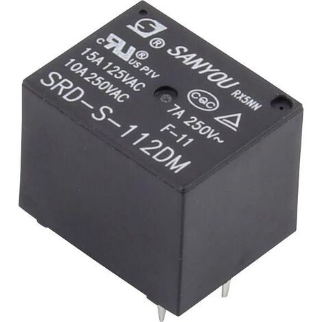 Relais pour circuits imprimés TRU COMPONENTS SRD-S-112DM 1464394 12 V/DC 15 A 1 NO (T) 1 pc(s) S494461