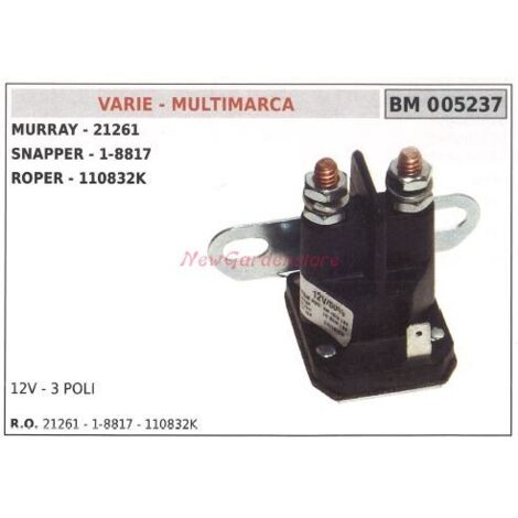 Relais solénoïde multi-marques murray 21261 snapper 1-8817 roper 110832K 005237