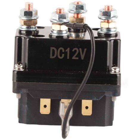 Relais Solénoïde Treuil 12V 250A pour Treuils 3000‑5000lbs, Compatible Véhicules Tout Terrain et SUV