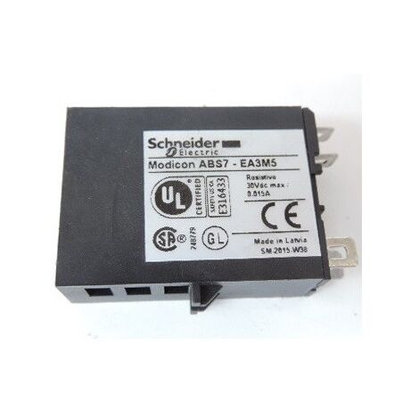 Relais statique embrochable L12.5mm entrée 230/240V ca 50Hz pour Modicon Telefast SCHNEIDER ELECTRIC ABS7EA3M5