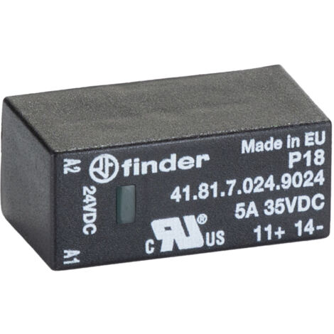 Relais statique Finder 41, 5 A, Montage sur CI, 32 V c.c., 24 V c.c. ( Prix pour 1 )