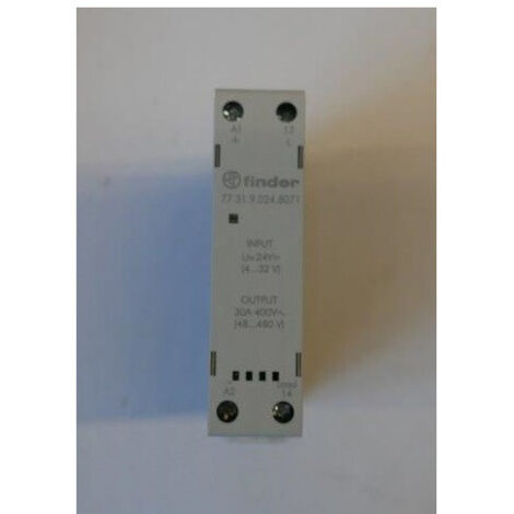 Relais statique modulaire 1NO 30A 24V DC commut instantanée type contacteur 375137 FINDER 773190248071