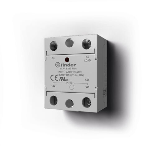 Relais statique pavé 1NO 125A 24V DC commut 0 de tension sortie 230VAC FINDER 77H190248250PAS