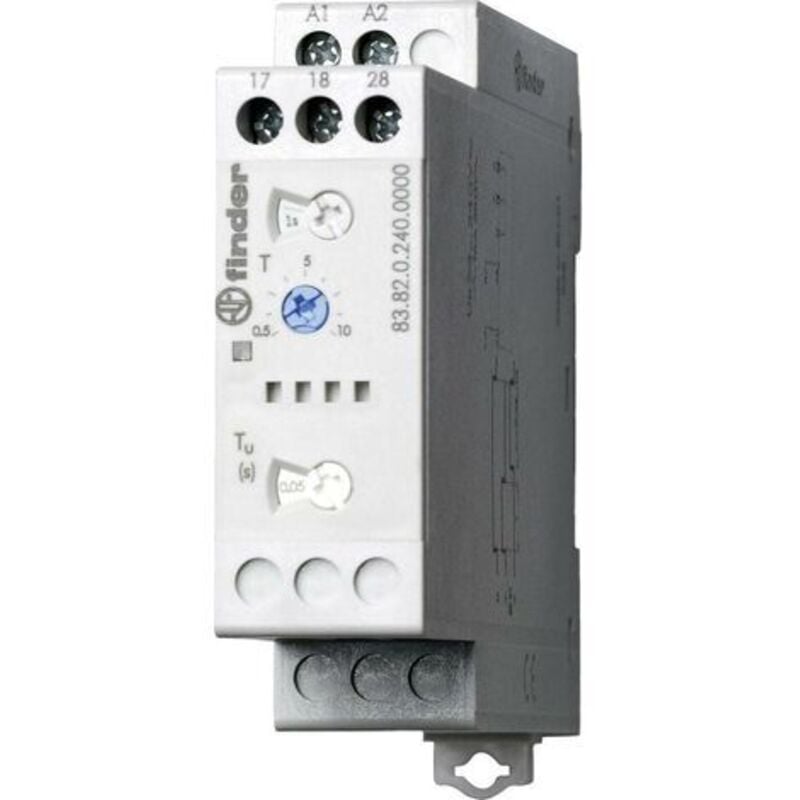 83.82.0.240.0000 83.82.0.240.0000 Relais temporisé monofonction 1 pc(s) Plage temporelle: 0.05 s (min) 2 no (t) A948461 - Finder