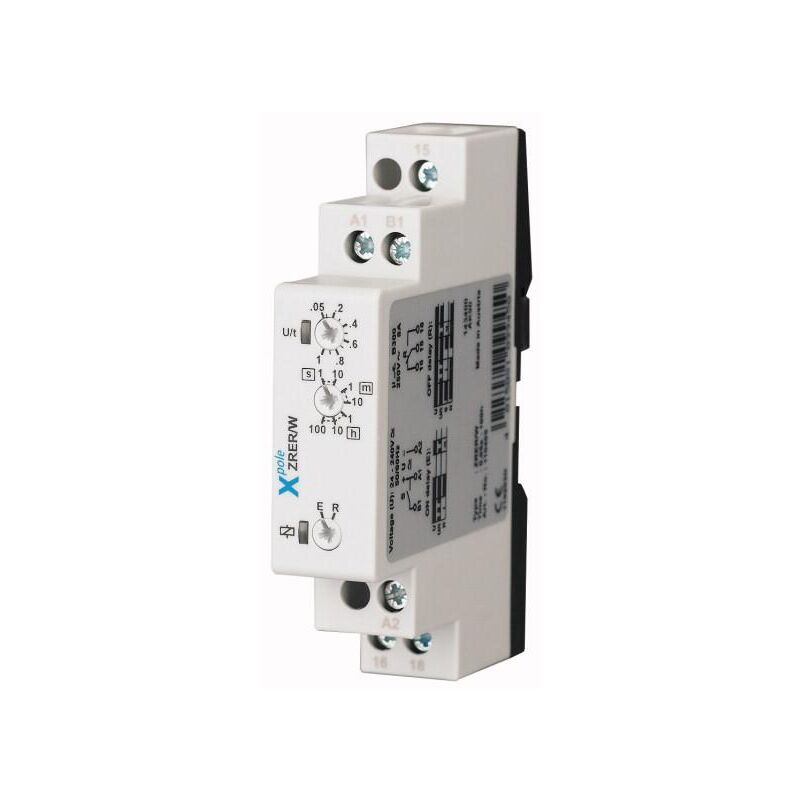 Relais temporisé multifonctions 2 fonctions 1 contact inverseur 000110405 EATON ZRER/W