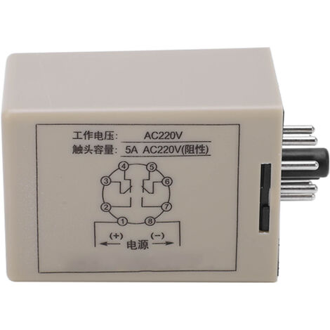 Relais Temporisateur à 8 Broches 1S Boucle Infinie 5A 220V AC pour Commande de Machine