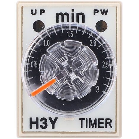 Relais Temporisateur H3Y-2 0-3 Minutes, Temporisation à la Mise Sous Tension, 8 Broches, 24V/110V/220V AC