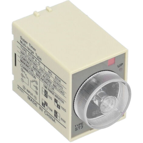 Relais Temporisateur ST3PAD DC 24V, Minuterie Réglable pour Commande de Temporisation et Accessoire de Remplacement