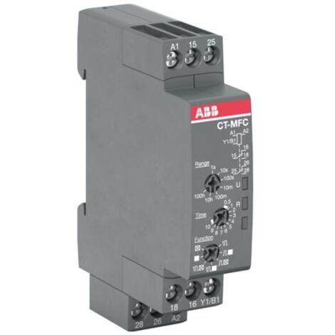 Relais temporisé ABB CT-C, 12 - 240V c.a., Rail DIN, enfichable, 2 contacts ( Prix pour 1 )