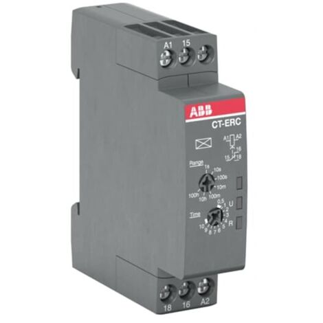 Relais temporisé ABB CT-C, 24  240V c.a., Rail DIN, enfichable, 1 contact ( Prix pour 1 )