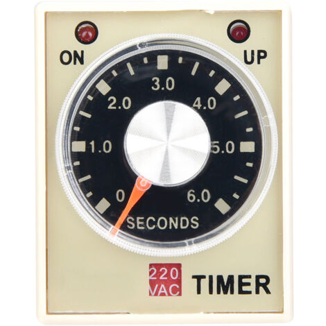 Relais temporisé AH3-3, temporisation au déclenchement, 220V AC, réglable 0-6 secondes, pour systèmes de contrôle industriels