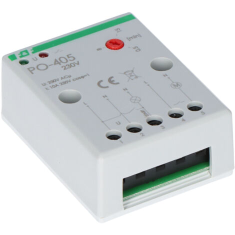 Relais temporisé PO-405 avec arrêt temporisé, contacts : 1NO, I=10A, câble de raccordement