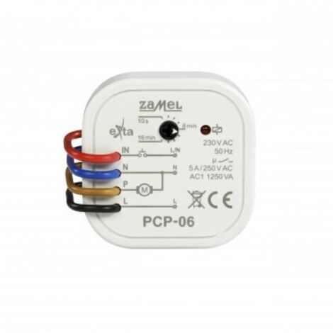 Relais temporisé pour la commande d'un ventilateur de salle de bain, admissible, 5 A, 230 V CA PCP-06