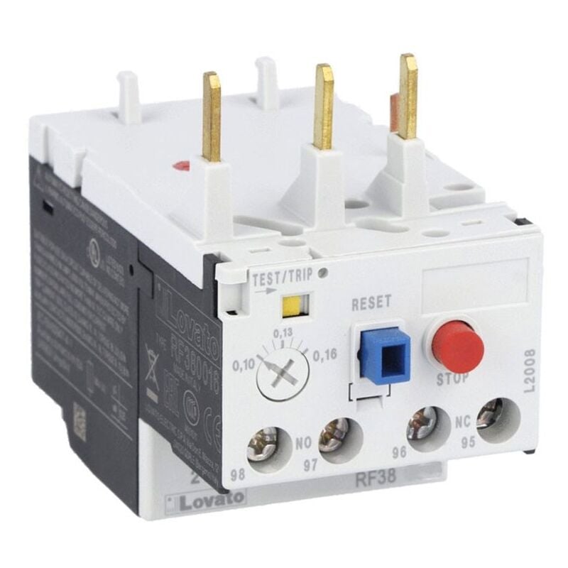 Relais thermique Lovato montage contacteur BF09-38 6,5 à 10A RF381000