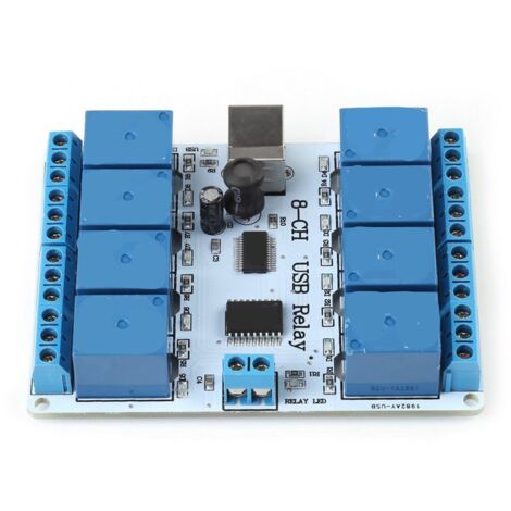 Relais USB à 8 canaux, carte de relais de type B durable, carte pour robot robotique d'automatisation
