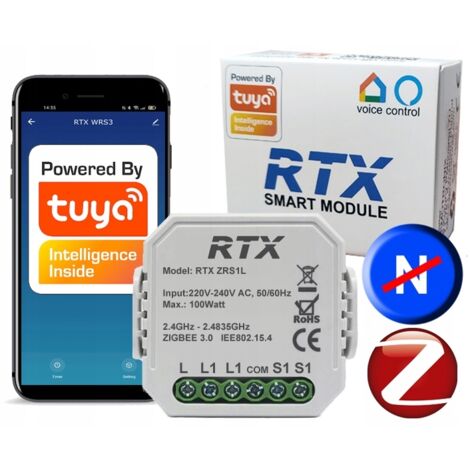 Relais ZigBee TUYA 1ob intégré, fonctionne sans N