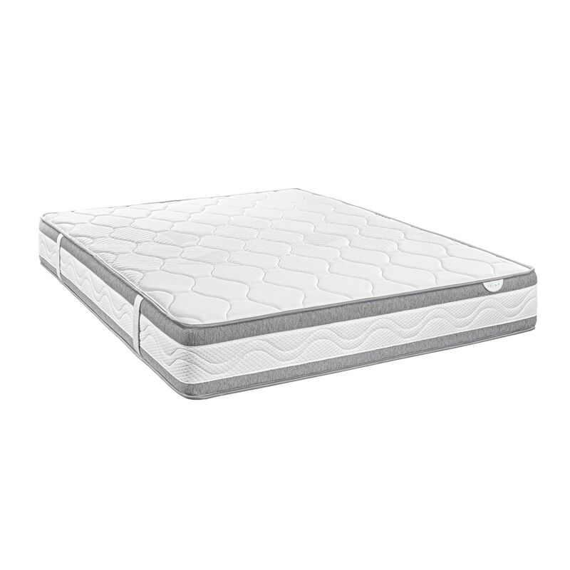 Matelas emily mousse et mémoire de forme hauteur 27cm Total Rest - 80x190 cm - Blanc - Relax