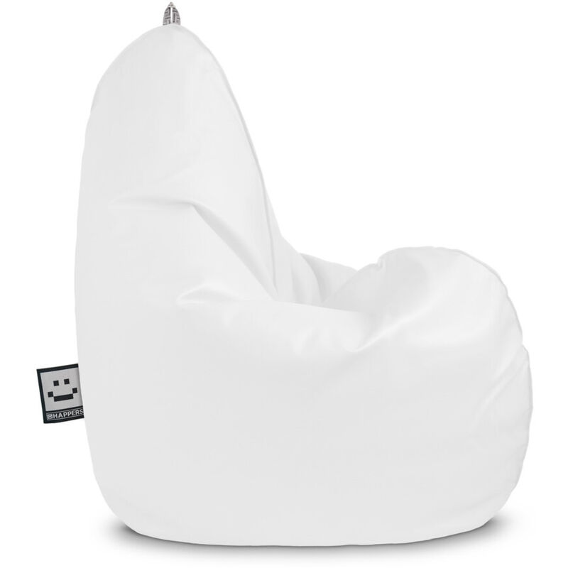 Pouf Poire Relax Similicuir pour Extérieur ou Intérieur Blanc Enfant Blanc