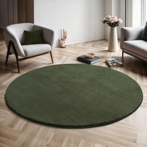 Relax tapis salon doux antidérapant lavable forêt, 120 x 120 cm