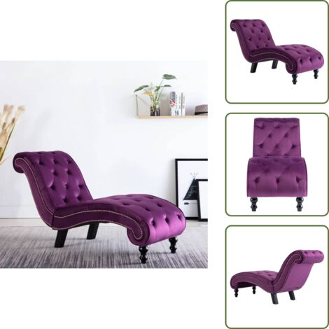 Relax - vidaXL Sdraio Viola in Velluto - Comfort