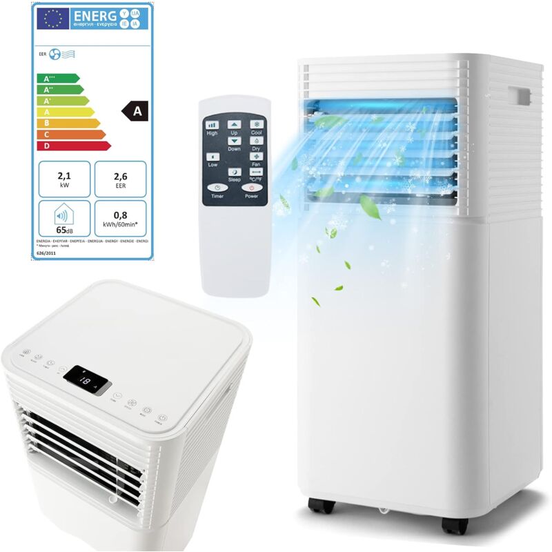 Climatiseur mobile RELAX4LIFE 7000BTU R290 Blanc Classe A