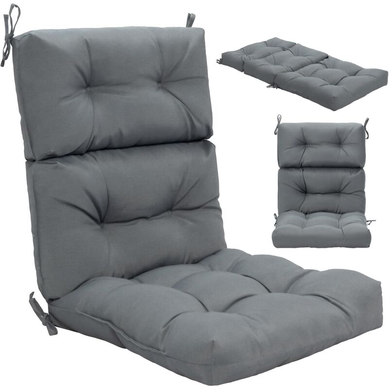 Relax4life - Coussin de Chaise à Bascule, Coussin de Chaise Adirondack avec Sangles de Fixation, Coussin d'Assise/Dossier, Coussin de Chaise en