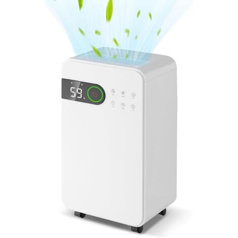 RELAX4LIFE Déshumidificateur Électrique 12 L/Jour Réservoir d'Eau 2 L, Déshumidificateur d’Air Silencieux Portable avec Minuterie 3 Modes 2 Vitesse (12L - 15㎡)