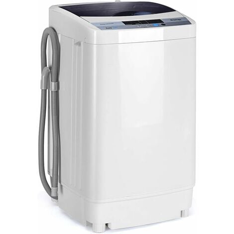 RELAX4LIFE Lavatrice Automatica Potente ed Efficace, Lavatrice Rimovibile con Capacità di Lavaggio 4,5 kg e Volume del Tamburo 45 L, Mini Lavatrice con Funzione di Asciugatura, 50 x 50,3 x 85,3 cm