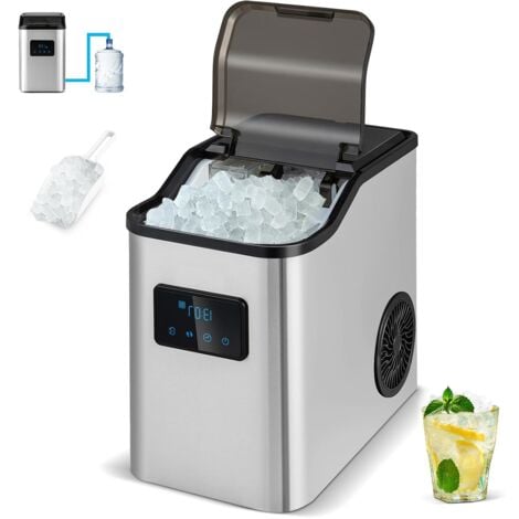 Machine à Glaçons Professionnelle 50KG par 24H 4X9 Cubes Machine à Glaçons  Automatique Commercial Ice Maker Réglage de l'Épaisseur Glace Acier Inox :  : Cuisine et Maison