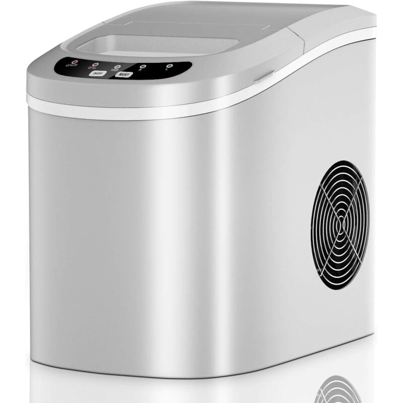 Relax4life - Machine à Glaçons 12KG de Glaçons par Jour, Production de 9 Glaçons de 2 Tailles Distinctes en 6 à 13 Minutes, Design Compact,
