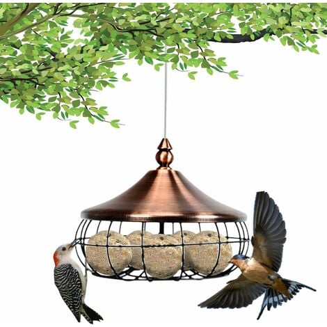 Abri kiosque avec mangeoire sur pied pour oiseaux sauvages - Hauteur de 115  cm - Le Poisson Qui Jardine