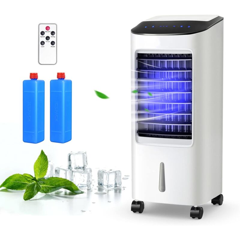 Relax4life - Rafraîchisseur d'air 3 en 1 65W Orange 486m³/h