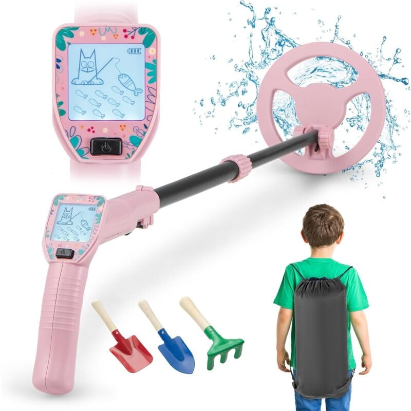 Image of Relax4life - Rilevatore di Metalli per Bambini, Rilevatore di Metalli Leggero, Metal Detector Portatile, Display a lcd, Lunghezza Regolabile, Bobina