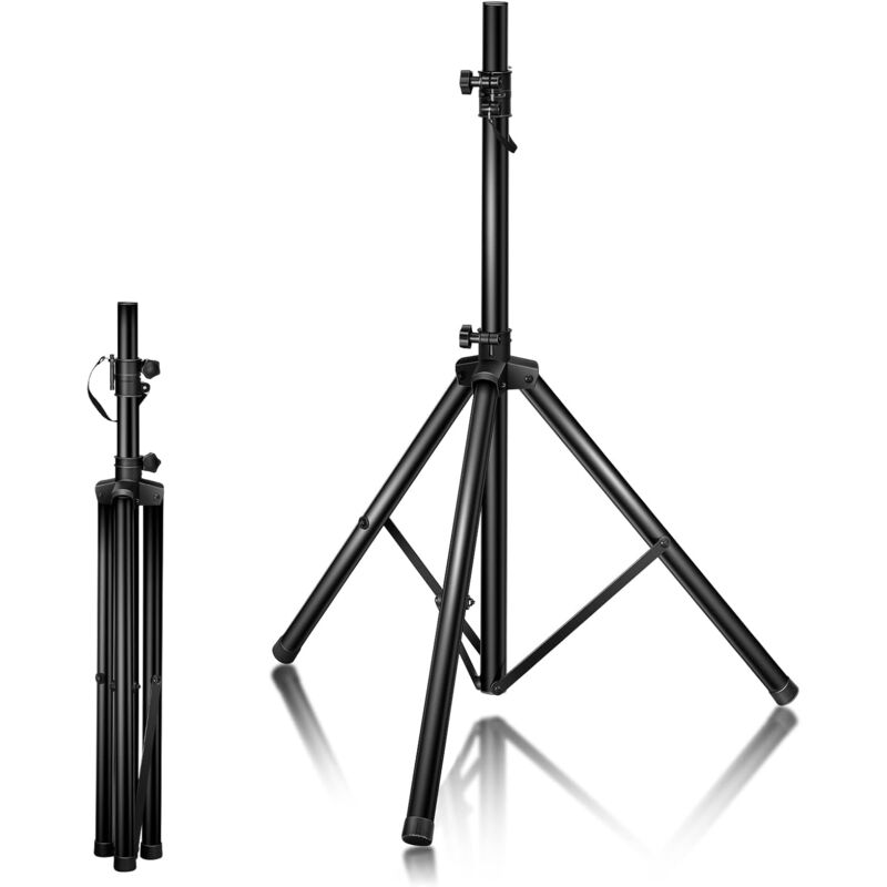 Relax4life - Support d'Enceinte Trépied pour Projecteur Portable Hauteur Réglable 97 à 181 cm Trépied en Fer Noir Support Universel pour Utilisation