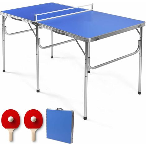 Table de tennis de table - beercup alley - pliante - ping pong - avec filet  - 2 raquettes et 6 balles + porte-balles BEERCUP Pas Cher 
